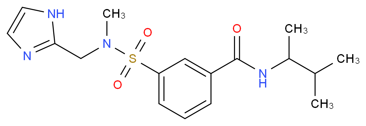 N-(1,2-dimethylpropyl)-3-{[(1H-imidazol-2-ylmethyl)(methyl)amino]sulfonyl}benzamide_Molecular_structure_CAS_)