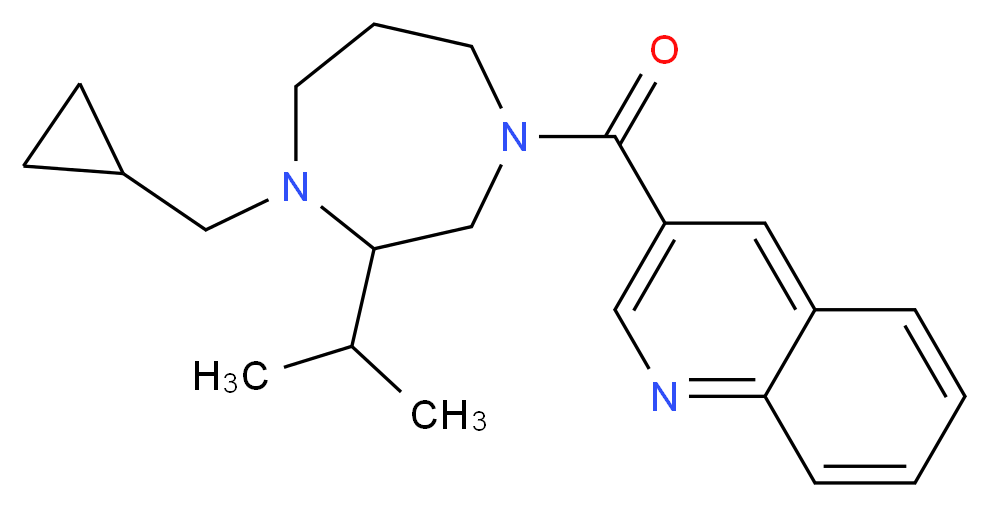 3-{[4-(cyclopropylmethyl)-3-isopropyl-1,4-diazepan-1-yl]carbonyl}quinoline_Molecular_structure_CAS_)