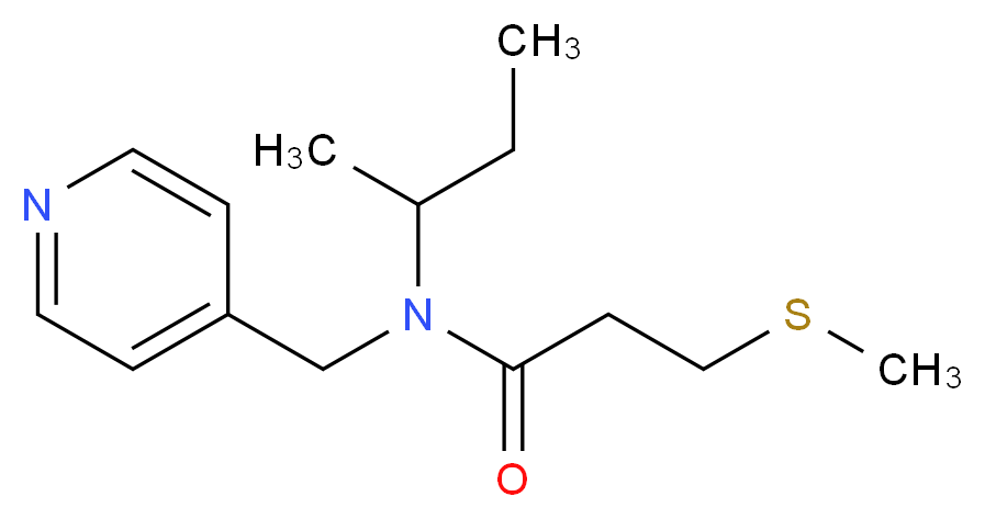 N-(sec-butyl)-3-(methylthio)-N-(pyridin-4-ylmethyl)propanamide_Molecular_structure_CAS_)