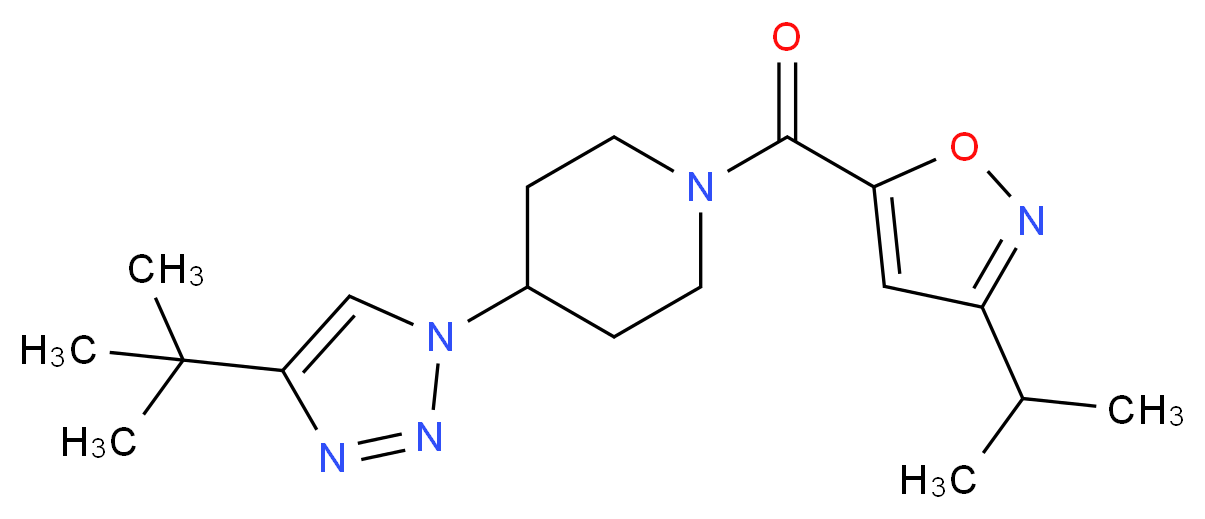 4-(4-tert-butyl-1H-1,2,3-triazol-1-yl)-1-[(3-isopropylisoxazol-5-yl)carbonyl]piperidine_Molecular_structure_CAS_)