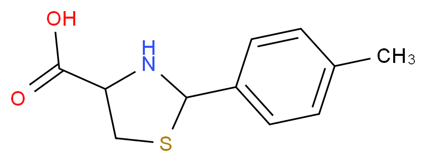 2-p-Tolyl-thiazolidine-4-carboxylic acid_Molecular_structure_CAS_59668-69-8)