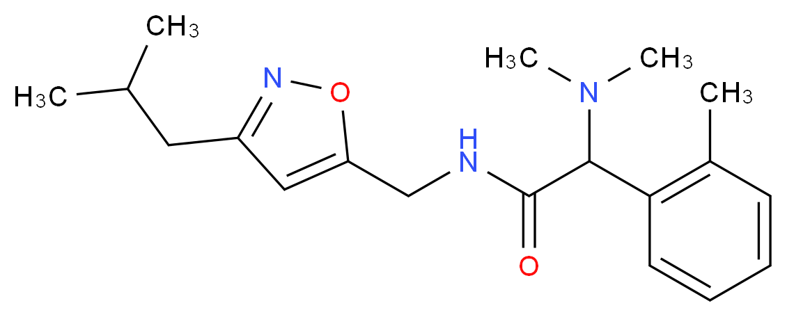 2-(dimethylamino)-N-[(3-isobutyl-5-isoxazolyl)methyl]-2-(2-methylphenyl)acetamide_Molecular_structure_CAS_)