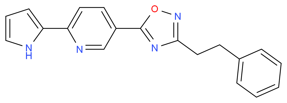 5-[3-(2-phenylethyl)-1,2,4-oxadiazol-5-yl]-2-(1H-pyrrol-2-yl)pyridine_Molecular_structure_CAS_)