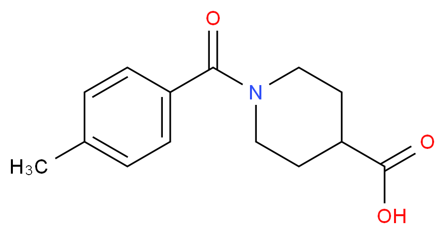1-(4-Methyl-benzoyl)-piperidine-4-carboxylic acid_Molecular_structure_CAS_)