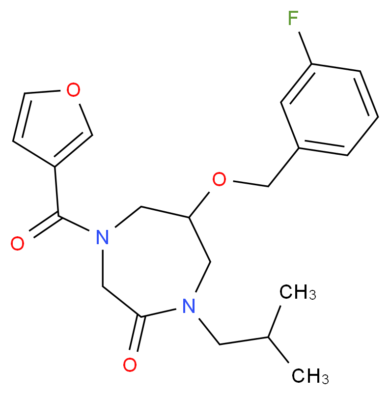 6-[(3-fluorobenzyl)oxy]-4-(3-furoyl)-1-isobutyl-1,4-diazepan-2-one_Molecular_structure_CAS_)