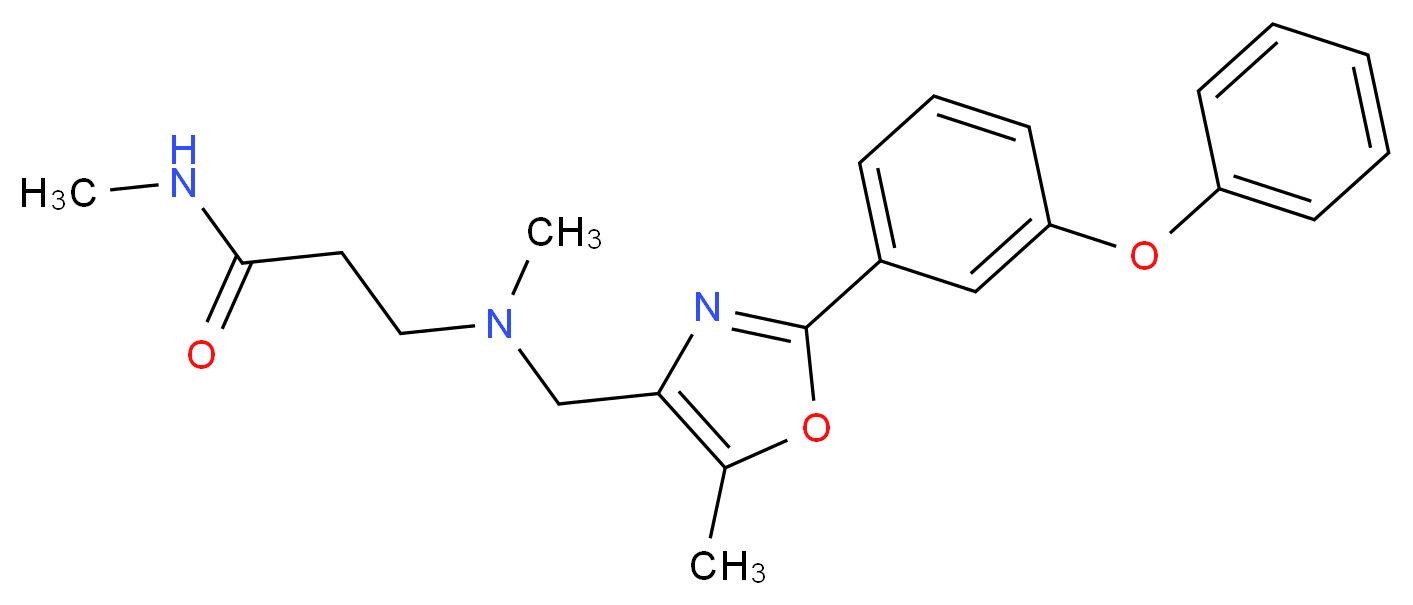N~1~,N~3~-dimethyl-N~3~-{[5-methyl-2-(3-phenoxyphenyl)-1,3-oxazol-4-yl]methyl}-beta-alaninamide_Molecular_structure_CAS_)