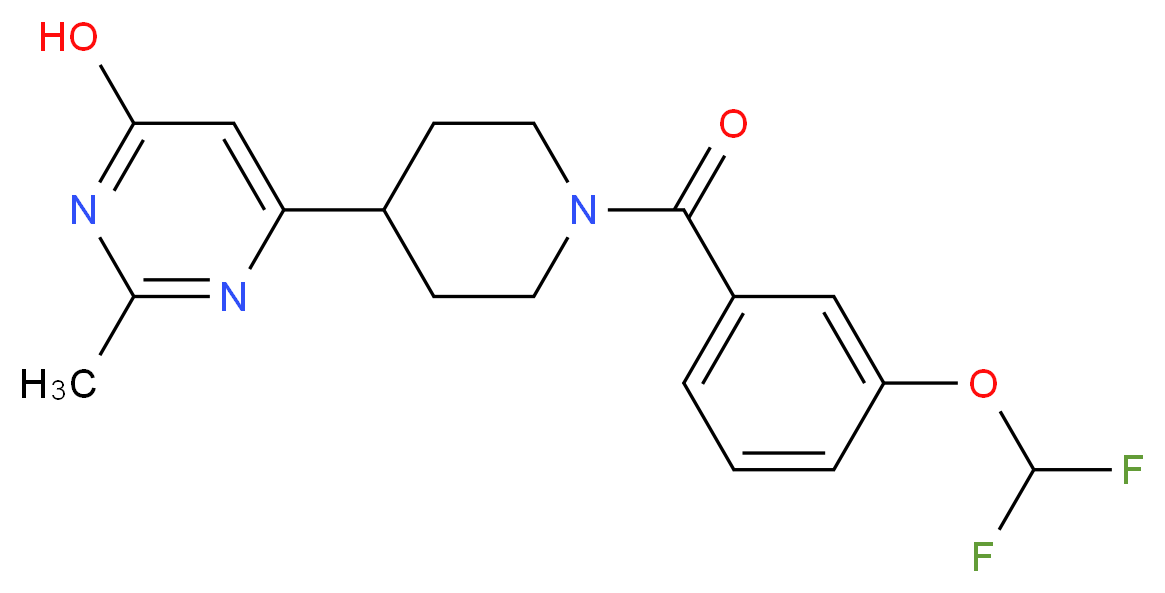 6-{1-[3-(difluoromethoxy)benzoyl]-4-piperidinyl}-2-methyl-4-pyrimidinol_Molecular_structure_CAS_)