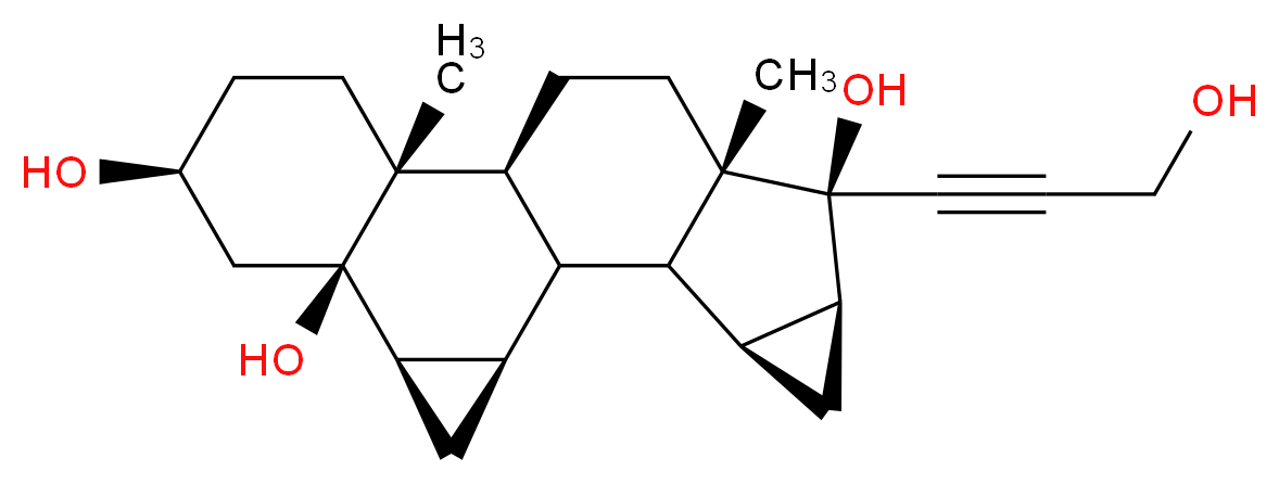 17-(3-Hydroxy-1-propynyl)-6β,7β:15β,16β-dimethyleneandrostane-3β,5β,17β-triol_Molecular_structure_CAS_82543-17-7)
