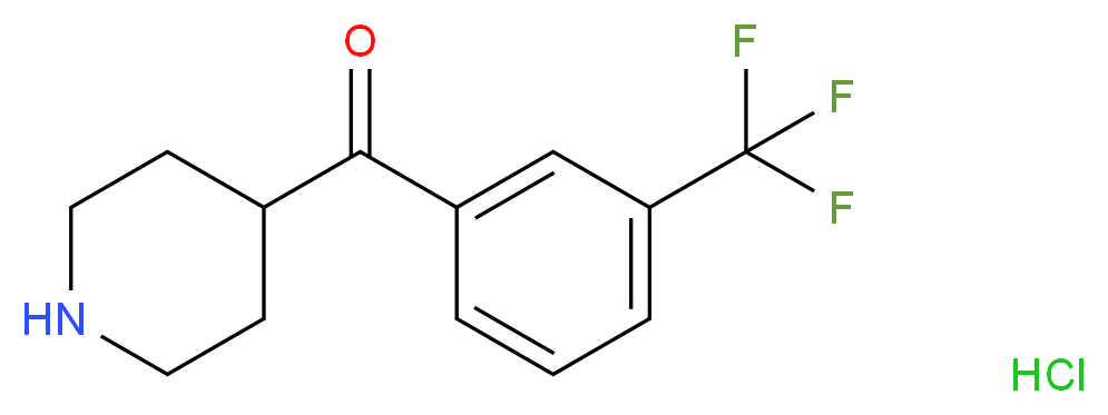 4-(3-Trifluoromethylbenzoyl)piperidine Hydrochloride_Molecular_structure_CAS_64670-97-9)