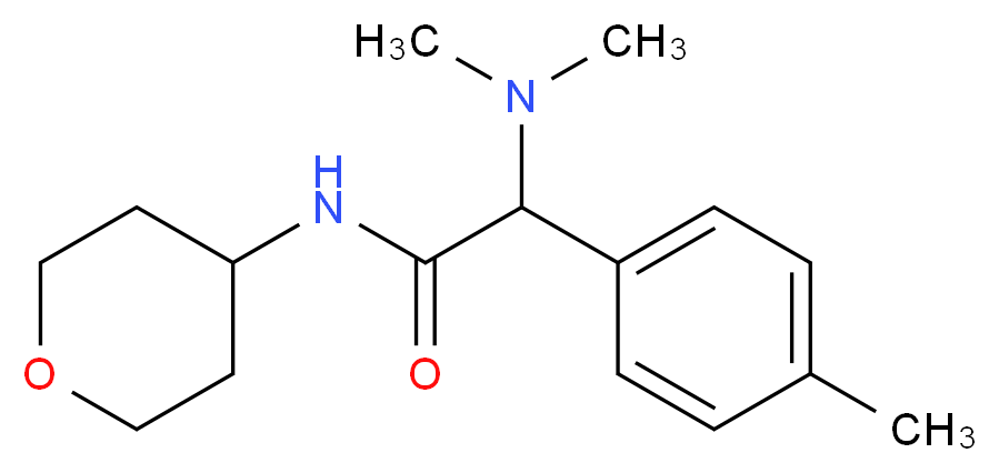 2-(dimethylamino)-2-(4-methylphenyl)-N-(tetrahydro-2H-pyran-4-yl)acetamide_Molecular_structure_CAS_)