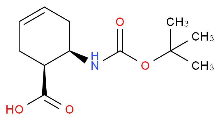 Boc-(1S,2R)-(+)-2-aminocyclohex-4-ene-carboxylic acid_Molecular_structure_CAS_)