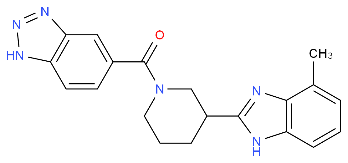5-{[3-(4-methyl-1H-benzimidazol-2-yl)-1-piperidinyl]carbonyl}-1H-1,2,3-benzotriazole_Molecular_structure_CAS_)
