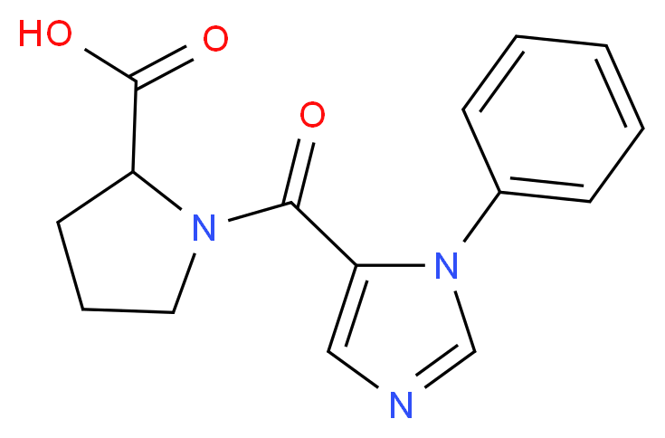 1-[(1-phenyl-1H-imidazol-5-yl)carbonyl]pyrrolidine-2-carboxylic acid_Molecular_structure_CAS_)
