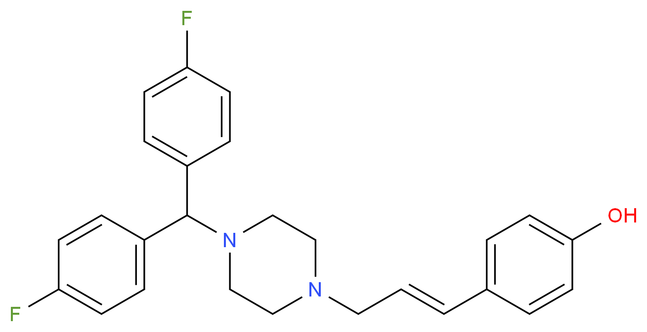 Hydroxy Flunarizine_Molecular_structure_CAS_87166-81-2)