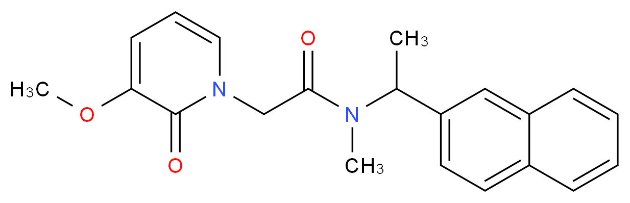 2-(3-methoxy-2-oxopyridin-1(2H)-yl)-N-methyl-N-[1-(2-naphthyl)ethyl]acetamide_Molecular_structure_CAS_)