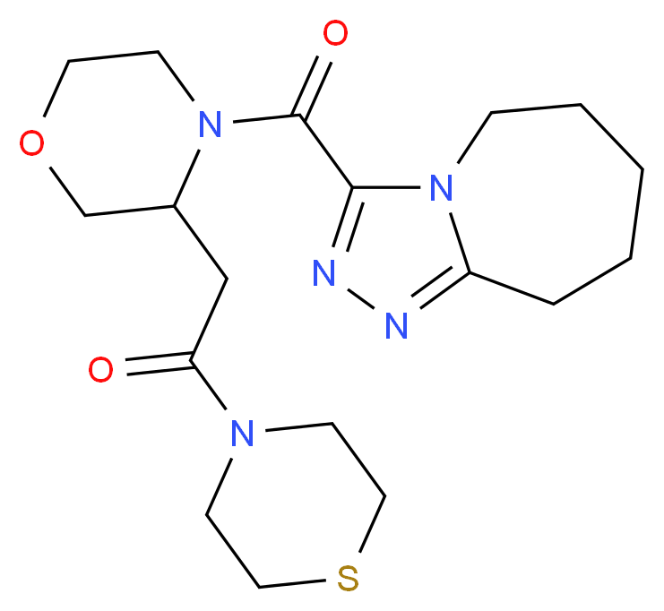 3-({3-[2-oxo-2-(4-thiomorpholinyl)ethyl]-4-morpholinyl}carbonyl)-6,7,8,9-tetrahydro-5H-[1,2,4]triazolo[4,3-a]azepine_Molecular_structure_CAS_)