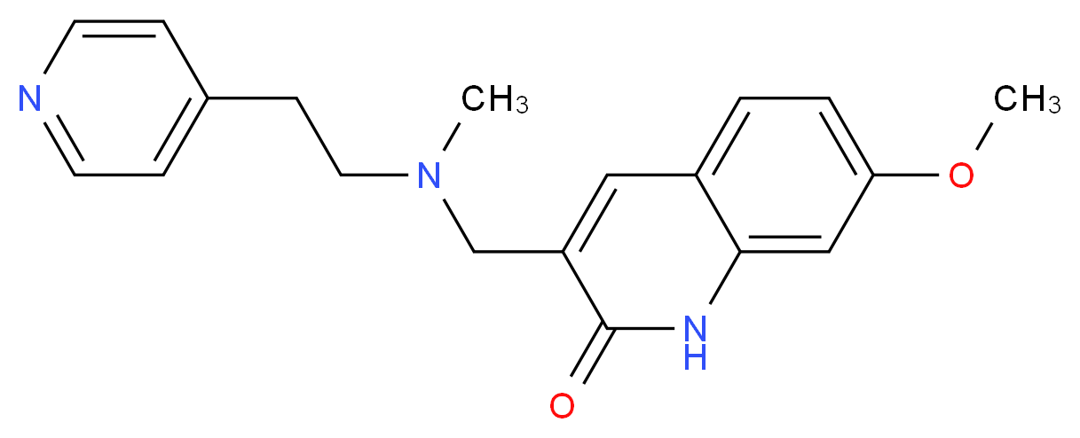 7-methoxy-3-{[methyl(2-pyridin-4-ylethyl)amino]methyl}quinolin-2(1H)-one_Molecular_structure_CAS_)