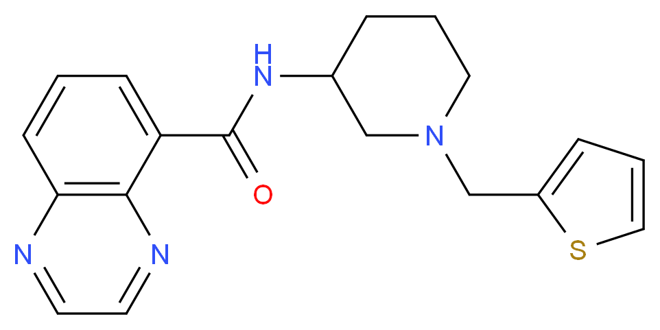 N-[1-(2-thienylmethyl)piperidin-3-yl]quinoxaline-5-carboxamide_Molecular_structure_CAS_)