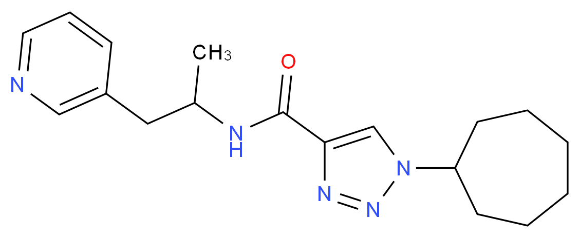 1-cycloheptyl-N-[1-methyl-2-(3-pyridinyl)ethyl]-1H-1,2,3-triazole-4-carboxamide_Molecular_structure_CAS_)