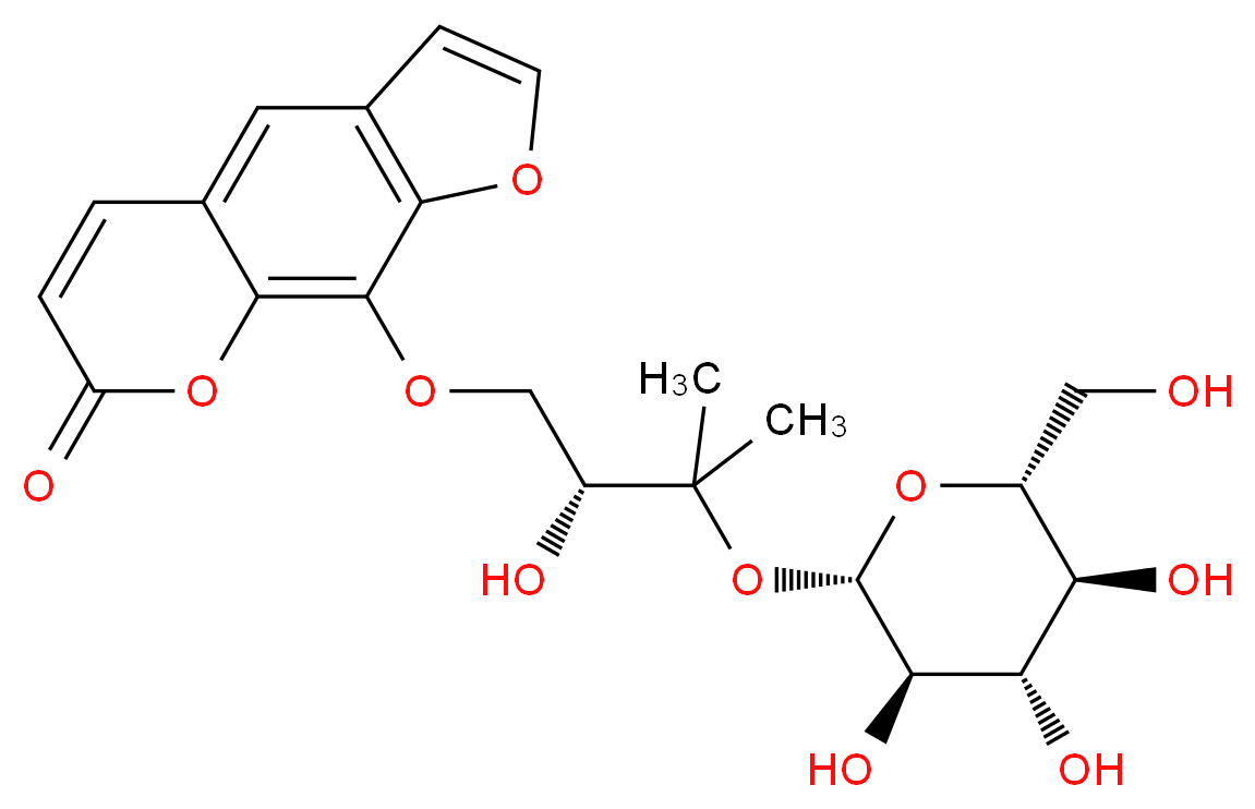 Heraclenol 3'-O-beta-D-glucopyranoside_Molecular_structure_CAS_32207-10-6)