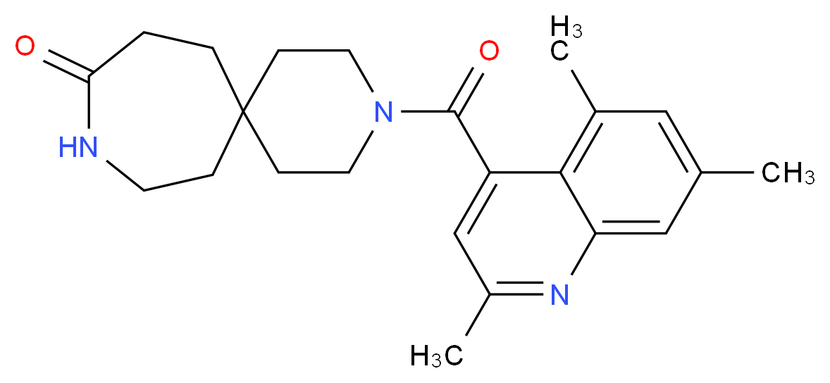 3-[(2,5,7-trimethylquinolin-4-yl)carbonyl]-3,9-diazaspiro[5.6]dodecan-10-one_Molecular_structure_CAS_)
