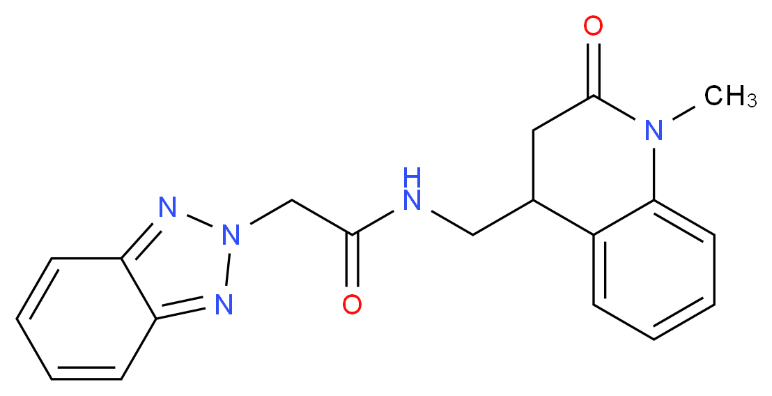 2-(2H-1,2,3-benzotriazol-2-yl)-N-[(1-methyl-2-oxo-1,2,3,4-tetrahydroquinolin-4-yl)methyl]acetamide_Molecular_structure_CAS_)