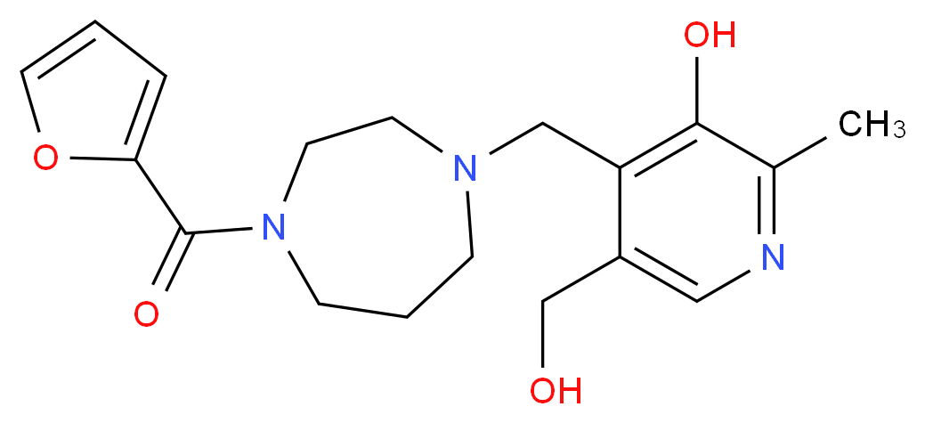 4-{[4-(2-furoyl)-1,4-diazepan-1-yl]methyl}-5-(hydroxymethyl)-2-methylpyridin-3-ol_Molecular_structure_CAS_)