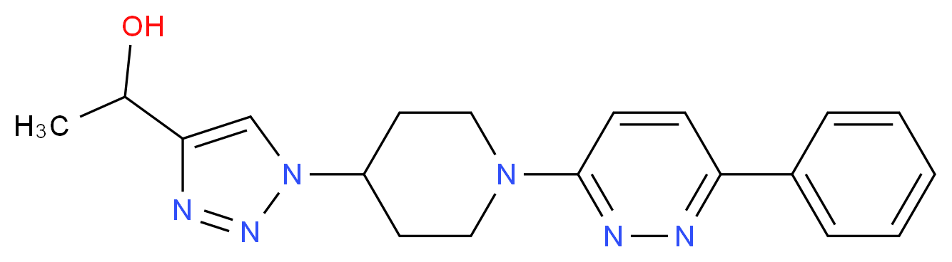 1-{1-[1-(6-phenyl-3-pyridazinyl)-4-piperidinyl]-1H-1,2,3-triazol-4-yl}ethanol_Molecular_structure_CAS_)