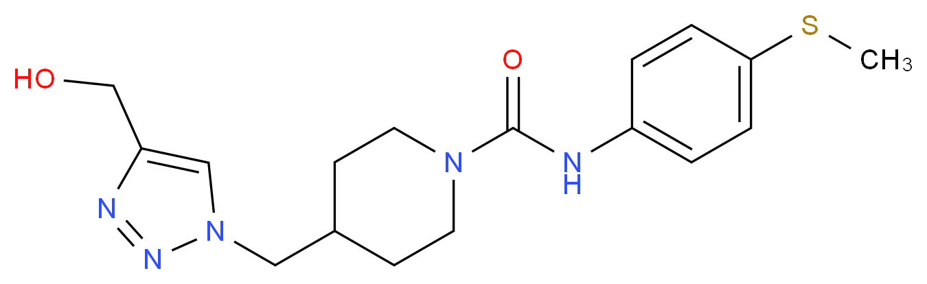 4-{[4-(hydroxymethyl)-1H-1,2,3-triazol-1-yl]methyl}-N-[4-(methylthio)phenyl]-1-piperidinecarboxamide_Molecular_structure_CAS_)