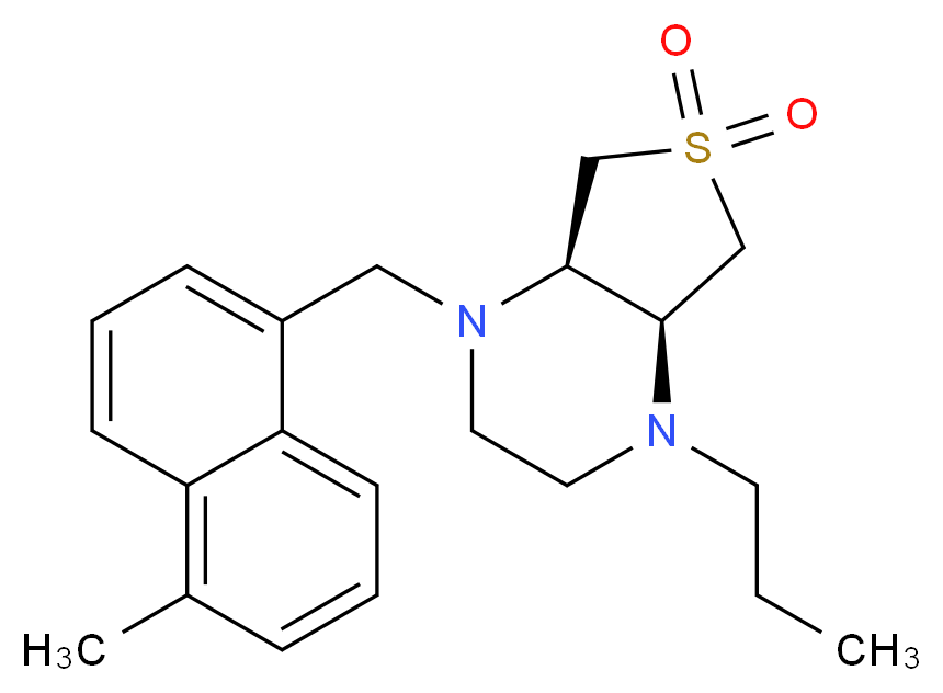 (4aS*,7aR*)-1-[(5-methyl-1-naphthyl)methyl]-4-propyloctahydrothieno[3,4-b]pyrazine 6,6-dioxide_Molecular_structure_CAS_)
