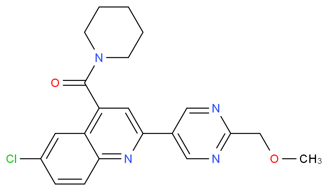 6-chloro-2-[2-(methoxymethyl)-5-pyrimidinyl]-4-(1-piperidinylcarbonyl)quinoline_Molecular_structure_CAS_)