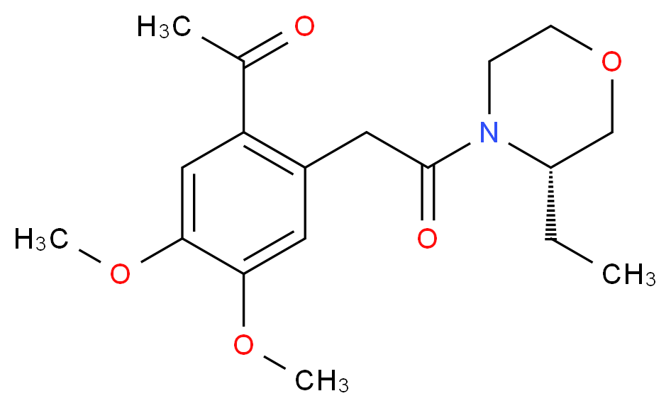 1-(2-{2-[(3S)-3-ethylmorpholin-4-yl]-2-oxoethyl}-4,5-dimethoxyphenyl)ethanone_Molecular_structure_CAS_)
