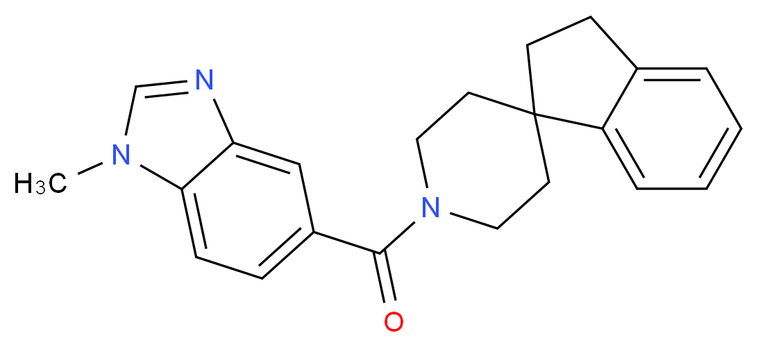 1'-[(1-methyl-1H-benzimidazol-5-yl)carbonyl]-2,3-dihydrospiro[indene-1,4'-piperidine]_Molecular_structure_CAS_)