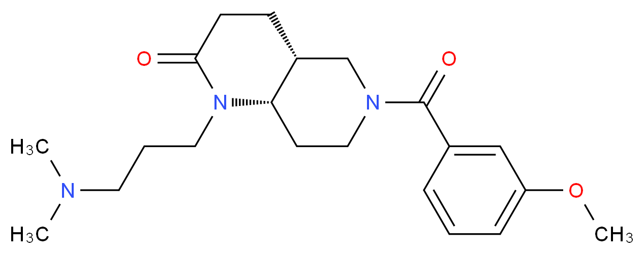 (4aR*,8aS*)-1-[3-(dimethylamino)propyl]-6-(3-methoxybenzoyl)octahydro-1,6-naphthyridin-2(1H)-one_Molecular_structure_CAS_)