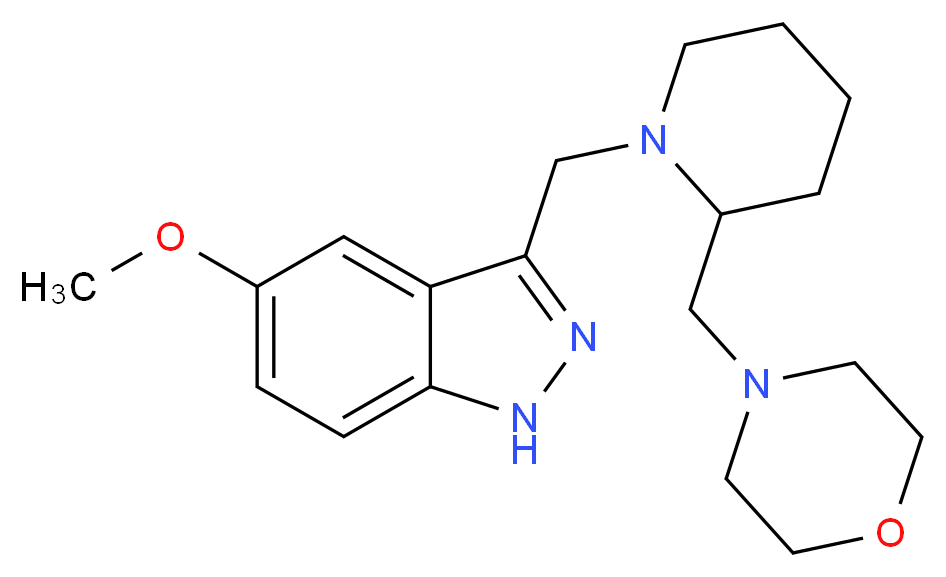 5-methoxy-3-{[2-(4-morpholinylmethyl)-1-piperidinyl]methyl}-1H-indazole_Molecular_structure_CAS_)
