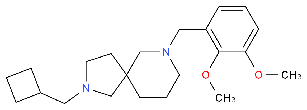 2-(cyclobutylmethyl)-7-(2,3-dimethoxybenzyl)-2,7-diazaspiro[4.5]decane_Molecular_structure_CAS_)