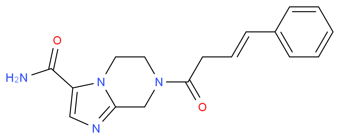7-[(3E)-4-phenylbut-3-enoyl]-5,6,7,8-tetrahydroimidazo[1,2-a]pyrazine-3-carboxamide_Molecular_structure_CAS_)