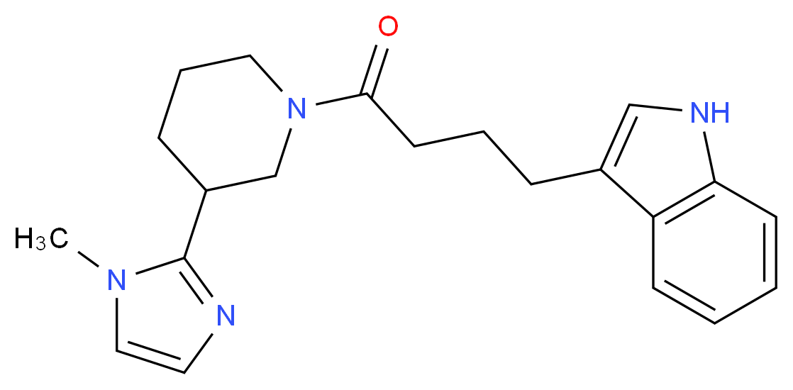 3-{4-[3-(1-methyl-1H-imidazol-2-yl)-1-piperidinyl]-4-oxobutyl}-1H-indole_Molecular_structure_CAS_)