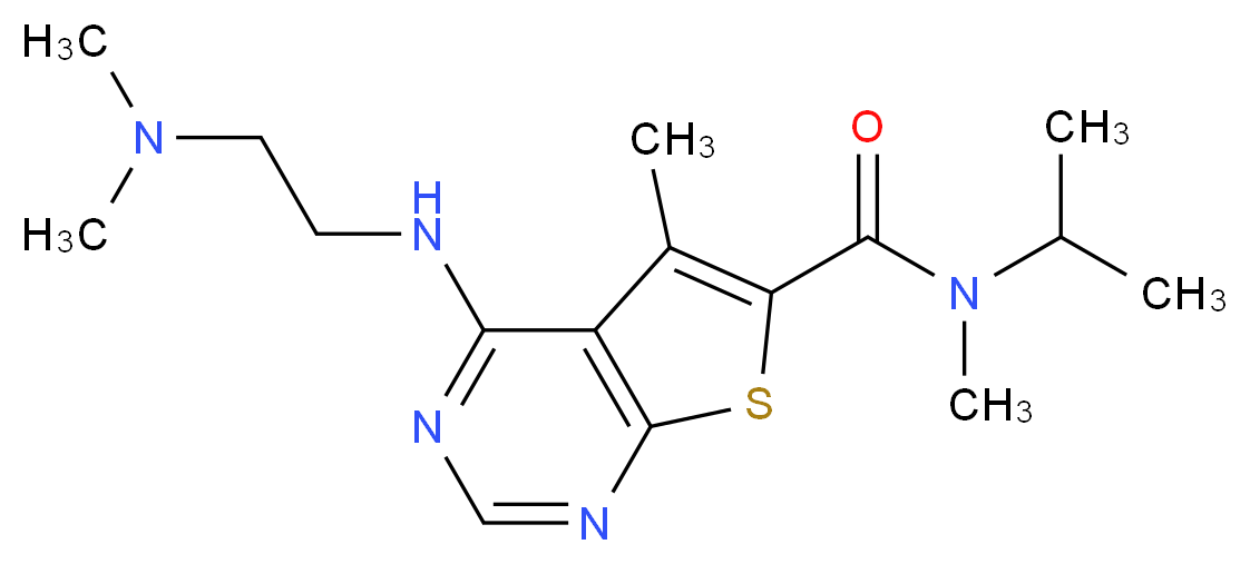 4-{[2-(dimethylamino)ethyl]amino}-N-isopropyl-N,5-dimethylthieno[2,3-d]pyrimidine-6-carboxamide_Molecular_structure_CAS_)