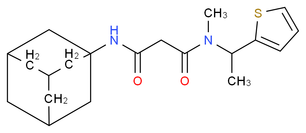 N'-1-adamantyl-N-methyl-N-[1-(2-thienyl)ethyl]malonamide_Molecular_structure_CAS_)
