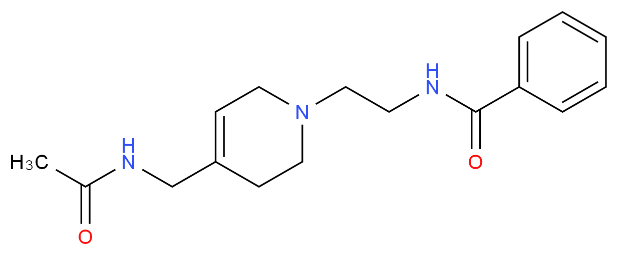 N-{2-[4-[(acetylamino)methyl]-3,6-dihydropyridin-1(2H)-yl]ethyl}benzamide_Molecular_structure_CAS_)