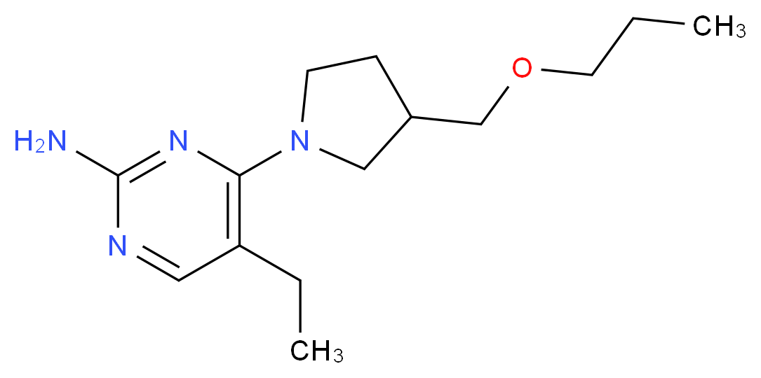 5-ethyl-4-[3-(propoxymethyl)pyrrolidin-1-yl]pyrimidin-2-amine_Molecular_structure_CAS_)
