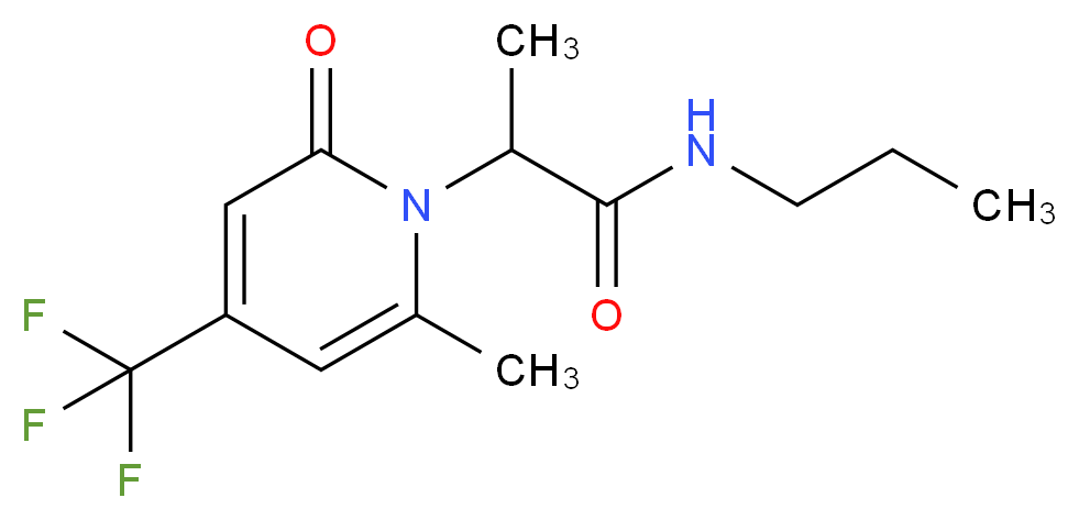 2-[6-methyl-2-oxo-4-(trifluoromethyl)pyridin-1(2H)-yl]-N-propylpropanamide_Molecular_structure_CAS_)