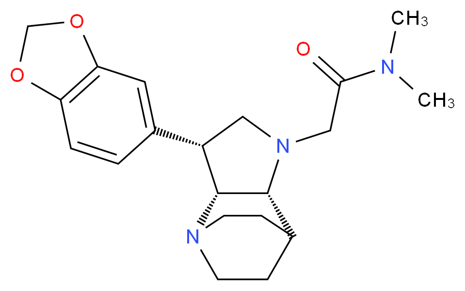 2-[(3R*,3aR*,7aR*)-3-(1,3-benzodioxol-5-yl)hexahydro-4,7-ethanopyrrolo[3,2-b]pyridin-1(2H)-yl]-N,N-dimethylacetamide_Molecular_structure_CAS_)