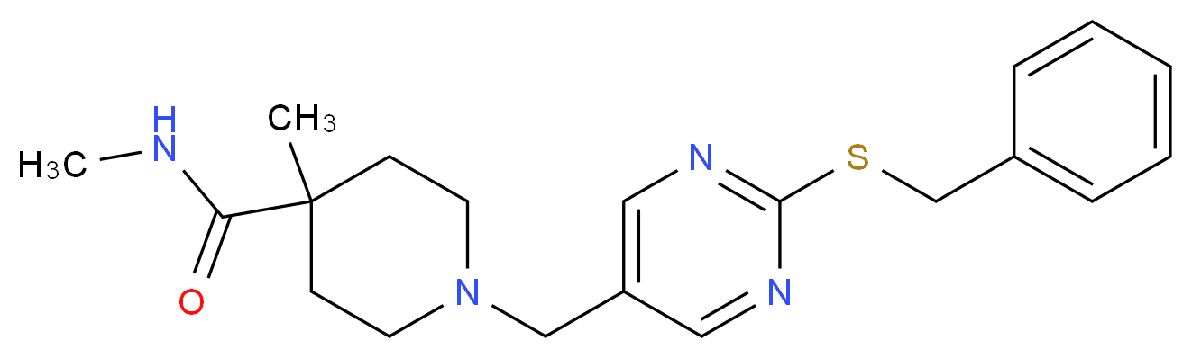 1-{[2-(benzylthio)pyrimidin-5-yl]methyl}-N,4-dimethylpiperidine-4-carboxamide_Molecular_structure_CAS_)