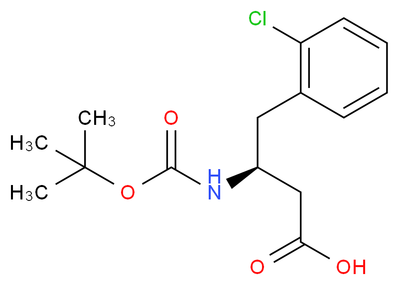 Boc-(S)-3-amino-4-(2-chlorophenyl)-butyric acid_Molecular_structure_CAS_218608-95-8)