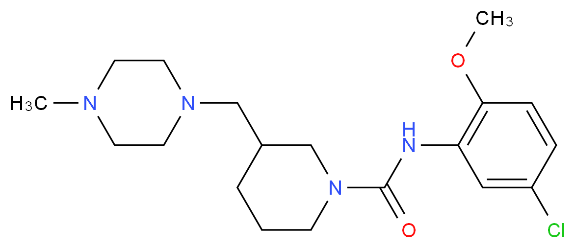 N-(5-chloro-2-methoxyphenyl)-3-[(4-methylpiperazin-1-yl)methyl]piperidine-1-carboxamide_Molecular_structure_CAS_)