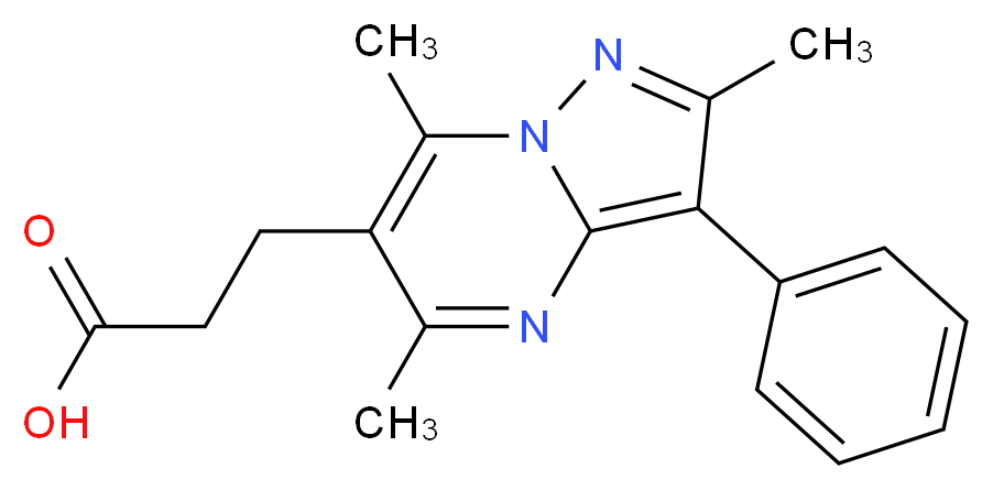 3-(2,5,7-trimethyl-3-phenylpyrazolo[1,5-a]pyrimidin-6-yl)propanoic acid_Molecular_structure_CAS_)