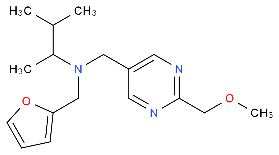(1,2-dimethylpropyl)(2-furylmethyl){[2-(methoxymethyl)pyrimidin-5-yl]methyl}amine_Molecular_structure_CAS_)