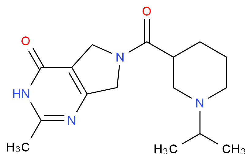 6-[(1-isopropyl-3-piperidinyl)carbonyl]-2-methyl-3,5,6,7-tetrahydro-4H-pyrrolo[3,4-d]pyrimidin-4-one_Molecular_structure_CAS_)
